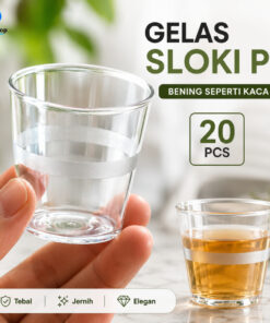 Gelas Plastik Bening Mini Seperti Kaca untuk Jus dan Hidangan Penutup - Foto 2