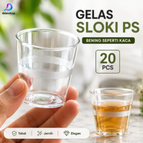 Gelas Plastik Bening Mini Seperti Kaca untuk Jus dan Hidangan Penutup - Foto 2