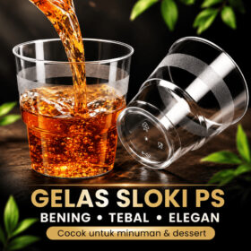 Gelas Plastik Bening Mini Seperti Kaca untuk Jus dan Hidangan Penutup - Foto 8