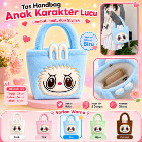 Handbag Anak Cewek Tas Tenteng Tangan Boneka Labubu Small Hand Bag Wanita Size Kecil - Foto 1