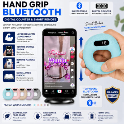 Handgrip Bluetooth Multifungsi: Alat Olahraga, Kontrol Kamera, Video Scrolling, & Smart Trainer - Foto 1