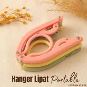 Hanger lipat portable / gantungan jemuran baju travel multifungsi - Foto 1