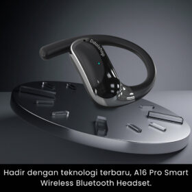 Headset Bluetooth 5.4 A16 Pro TWS Layar Sentuh Pintar Suara Jernih Bass Baterai Awet Auto Connect - Foto 4