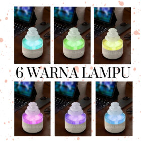 Humidifier Lampu Tidur Aromaterapi Pengatur Kelembapan Udara Aromatherapy Unik Bentuk Uap Air Hujan - Foto 8