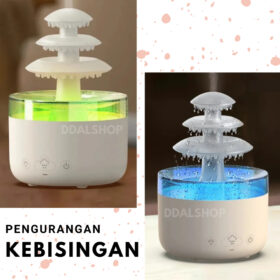 Humidifier Lampu Tidur Aromaterapi Pengatur Kelembapan Udara Aromatherapy Unik Bentuk Uap Air Hujan - Foto 9