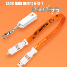 Kabel Charger 6 in 1 Fast Charging 60W | Multifungsi Travel Semua HP Type C Lightning Micro USB - Foto 3