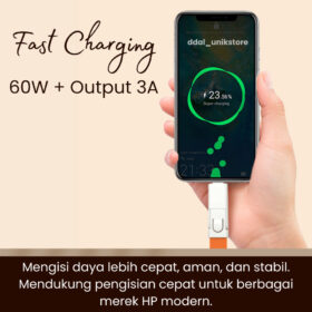 Kabel Charger 6 in 1 Fast Charging 60W | Multifungsi Travel Semua HP Type C Lightning Micro USB - Foto 6