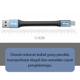 Kabel Data Fast Charging 2In1 Cable Lighting Micro USB Type-C Lighting Mini Portable - Foto 6