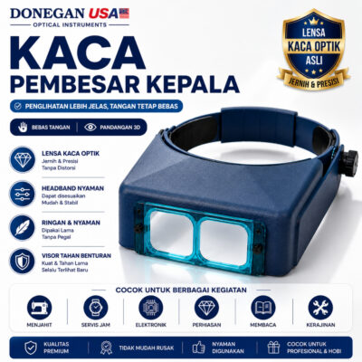 Kaca Pembesar / Donegan Optivisor Binocular Headband Magnifier With Glass Welch Allyn Made in USA - Foto 1