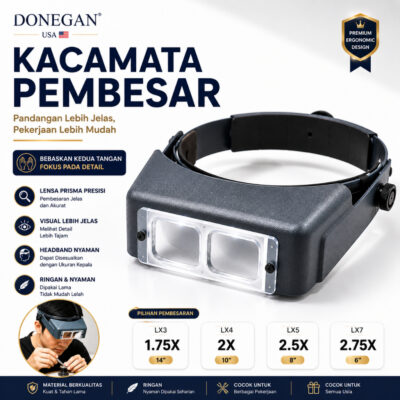 Kaca Pembesar Lup / Loupe Optivisor Donegan Type LX Welch Allyn Made in USA - Foto 1