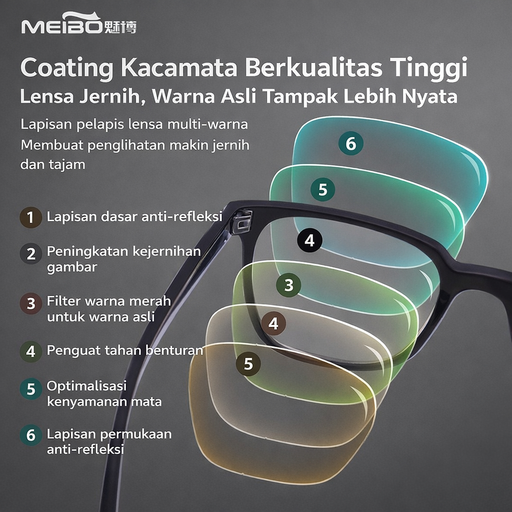Kacamata Buta Warna merah hijau Enchroma untuk Pria dan Wanita Bingkai Penuh TR90 untuk mengemudi - Foto 6