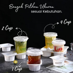 Kantong Plastik Cup Holder Tebal 12 Mic Plastic Kemasan Minuman Anti Sobek, Kuat Bening  Isi 50Pc - Foto 6