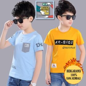 Kaos Anak Laki Laki Kaos T Shirt Usia 3-16 Tahun Bahan Katun Hight Quality - Foto 1