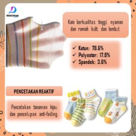 Kaos Kaki Anak Perempuan Laki laki Anti Slip Licin Motif Lucu Import Kaus kaki Bermain Playground - Foto 4