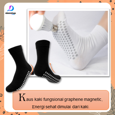 Kaos Kaki Dewasa Kesehatan Graphene Grafena Terapi Anti Slip Bahan Katun - Foto 1