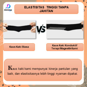Kaos Kaki Dewasa Kesehatan Graphene Grafena Terapi Anti Slip Bahan Katun - Foto 8