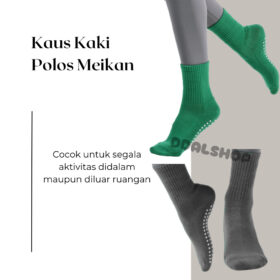 Kaos Kaki Polos Panjang Dewasa Laki Laki Perempuan Anti Slip Olahraga Sport Yoga Shocks - Foto 1