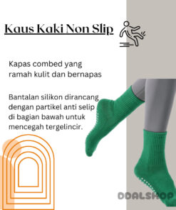 Kaos Kaki Polos Panjang Dewasa Laki Laki Perempuan Anti Slip Olahraga Sport Yoga Shocks - Foto 2
