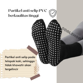 Kaos Kaki Polos Panjang Dewasa Laki Laki Perempuan Anti Slip Olahraga Sport Yoga Shocks - Foto 5