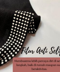 Kaos Kaki Sekolah Anak Laki-laki Perempuan SD SMP Kaus Kaki Hitam Polos Anti Slip Bahan Tebal Minliu - Foto 2
