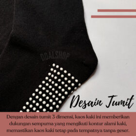 Kaos Kaki Sekolah Anak Laki-laki Perempuan SD SMP Kaus Kaki Hitam Polos Anti Slip Bahan Tebal Minliu - Foto 5