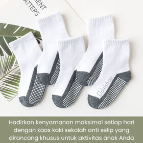 Kaos Kaki Sekolah Anak TK SD laki laki perempuan Anti Slip Bahan Tebal 1-12tahun Minliu Import - Foto 2