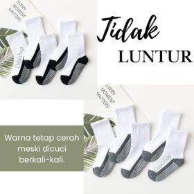 Kaos Kaki Sekolah Anak TK SD laki laki perempuan Anti Slip Bahan Tebal 1-12tahun Minliu Import - Foto 5