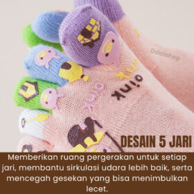 Kaus Kaki Lima Jari Mesh Katun Premium Nyaman Sejuk Modis Untuk Musim Panas - Foto 2