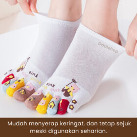Kaus Kaki Lima Jari Mesh Katun Premium Nyaman Sejuk Modis Untuk Musim Panas - Foto 3