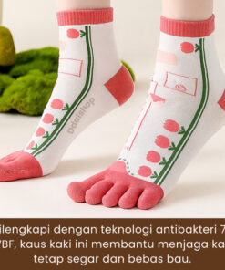 Kaus Kaki Lima Jari Wanita Katun Tipis Antibakteri Ujung Terbelah Fashion Musim Semi Gugur - Foto 2