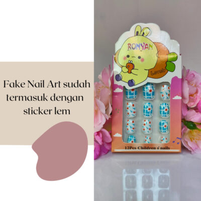 Kuku Palsu Fake Nail Art Pendek Tahan Lama Include Lem Gel Stiker - Foto 1