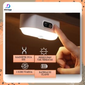 Lampu LED Sensor Gerak Magnetic 5 Warna Lampu Belajar  Emergency Lamp  Multifungsi Usb Charging - Foto 2