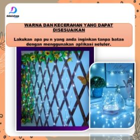 Lampu LED Strip RGB 10M Bluetooth Sensor Musik Waterproof Lampu Hias Kamar Gaming TV Backlight - Foto 9