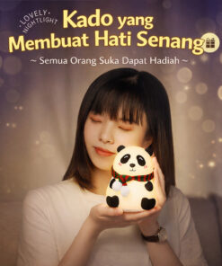 Lampu Tidur LED Karakter Panda Unik Lucu Dekorasi Hias Kamar Tidur Bahan Silikon RGB - Foto 2