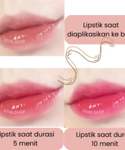 Lipstik Glossy Warna Tahan Lama Lip Balm Pelembab Bibir Pecah Dan Kering Lipstick Petal Jelly Cantik - Foto 2