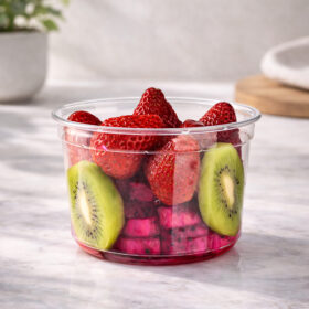 Mangkok Plastik Transparant Kemasan MakananTempat Salad Buah  Dessert Cup Cake Box Bahan PET - Foto 8