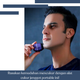 Mesin Cukur Jenggot Electric Mini Alat Cukuran Kumis Bulu Ketiak Elektrik Pisau Shaver Type C - Foto 7