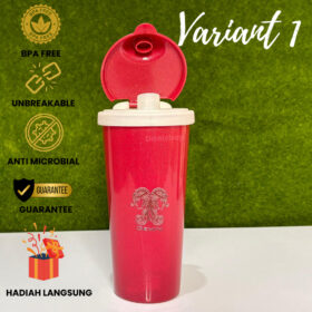 Multi TumblerAnak RedGlitter TwinTulipware 620ml BotolMinum BPA Stiker UVDTF KarakterLucu AntiTumpah - Foto 9