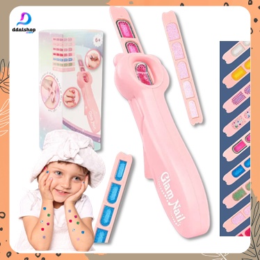 Nail Art Sticker Kuku Mainan Salon Anak Perempuan Menicure Kutek Stiker Tahan Air - Foto 1