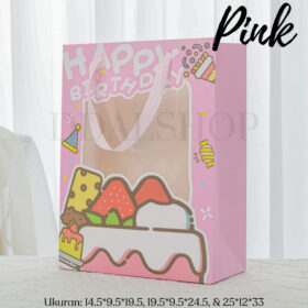 Paper Bag Happy Birthday Kantong Kertas Bingkisan Ulang Tahun Anak Tas Kado Paperbag Motif - Foto 7