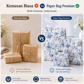 Paper Bag Kado Tas Kertas Motif Bunga Premium Goodie Bag Souvenir Hampers Premium - Foto 3