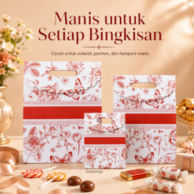 Paper Bag Kado Tas Kertas Motif Bunga Premium Goodie Bag Souvenir Hampers Premium - Foto 9