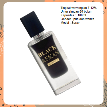 Parfum Arab Dubai Pria Wanita EDP Spray 5ml 10ml 60ml Black Afkan b-023 - Foto 2