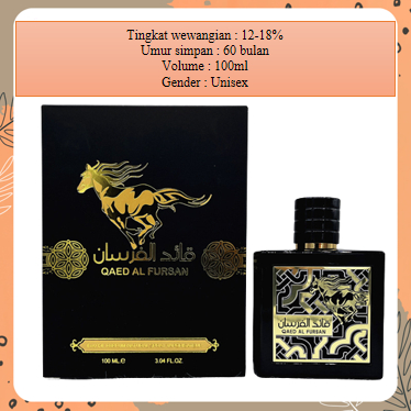 Parfum Arab Dubai Qaed al fursan Pria dan Wanita EDP 5ml 10ml 100ml-6801 - Foto 3