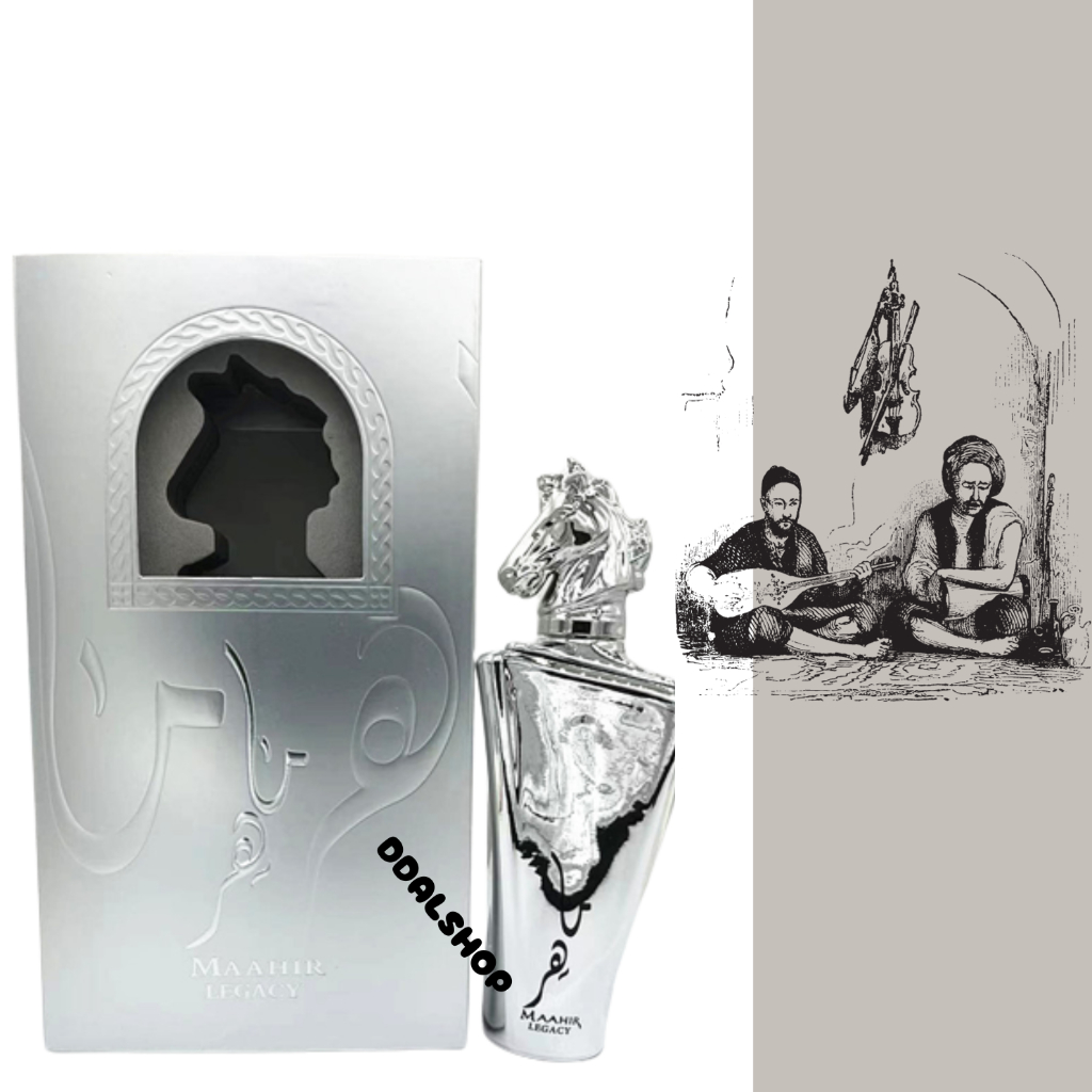 Parfum Cowo Maahir Legacy Silver Eau De Parfume Lattafa Refill 5Ml 10Ml 100Ml Botol Kaca - Foto 2