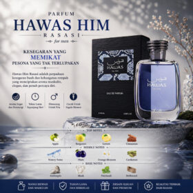 Parfum Hawas 100ml Pria Aroma Fresh Citrus Musky Tahan Lama Clean Elegan Premium Inspired 4 Varian - Foto 4