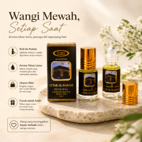 Parfum Non Alcohol Tahan Lama Parfume Oleh oleh Haji Dan Umroh Roll On Pria Original Attar Al-Haram - Foto 2