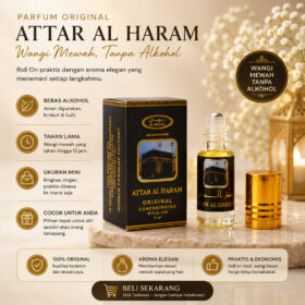 Parfum Non Alcohol Tahan Lama Parfume Oleh oleh Haji Dan Umroh Roll On Pria Original Attar Al-Haram - Foto 5