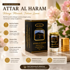 Parfum Non Alcohol Tahan Lama Parfume Oleh oleh Haji Dan Umroh Roll On Pria Original Attar Al-Haram - Foto 6