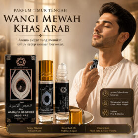 Parfum Pria Arab Aroma Tahan Lama Parfume Oleh Oleh Haji Dan Umroh Minyak Wangi Roll On Original 6Ml - Foto 1